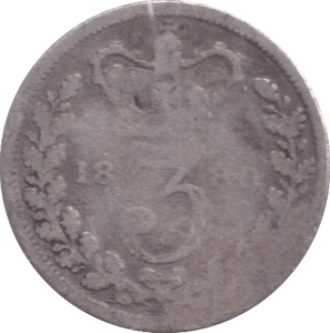 1880 THREEPENCE ( FAIR ) - Three Half Pence - Cambridgeshire Coins