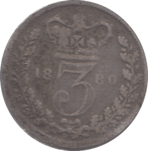 1880 THREEPENCE ( FILLER ) - THREEPENCE - Cambridgeshire Coins