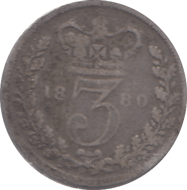 1880 THREEPENCE ( FILLER ) - THREEPENCE - Cambridgeshire Coins