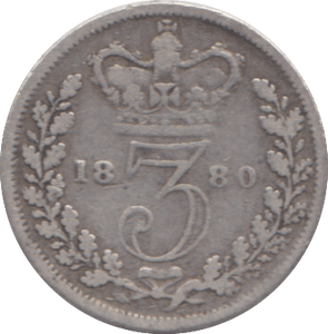 1880 THREEPENCE ( FINE ) - THREEPENCE - Cambridgeshire Coins