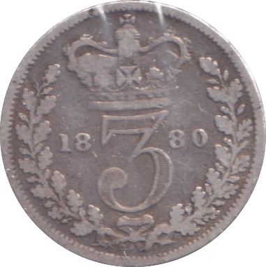 1880 THREEPENCE ( FINE ) - THREEPENCE - Cambridgeshire Coins