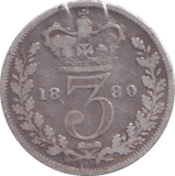 1880 THREEPENCE ( FINE ) - THREEPENCE - Cambridgeshire Coins