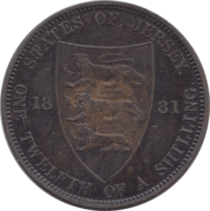 1881 1/12 SHILLING JERSEY - WORLD COINS - Cambridgeshire Coins