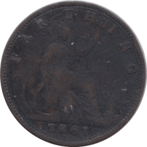 1881 FARTHING ( FINE ) - Farthing - Cambridgeshire Coins