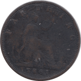 1881 FARTHING ( FINE ) - Farthing - Cambridgeshire Coins
