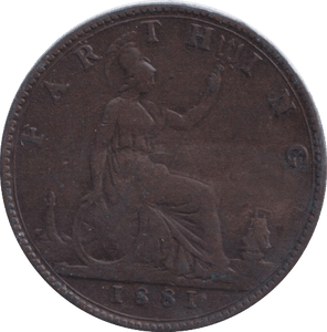 1881 FARTHING ( FINE ) - Farthing - Cambridgeshire Coins