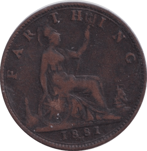 1881 FARTHING ( FINE ) - FARTHING - Cambridgeshire Coins
