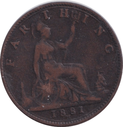 1881 FARTHING ( FINE ) - FARTHING - Cambridgeshire Coins