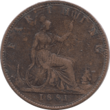 1881 FARTHING ( FINE ) - Farthing - Cambridgeshire Coins