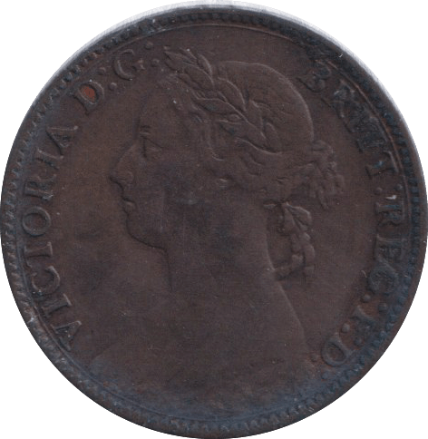 1881 FARTHING ( FINE ) - Farthing - Cambridgeshire Coins