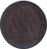 1881 FARTHING ( FINE ) - Farthing - Cambridgeshire Coins