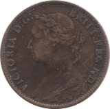 1881 FARTHING ( FINE ) - Farthing - Cambridgeshire Coins