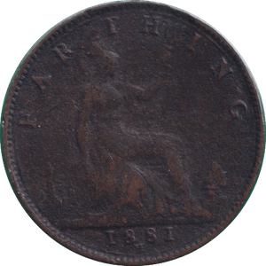 1881 FARTHING ( FINE ) - FARTHING - Cambridgeshire Coins