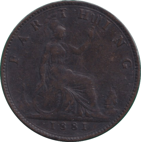 1881 FARTHING ( GF ) - FARTHING - Cambridgeshire Coins