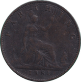 1881 FARTHING ( GF ) - FARTHING - Cambridgeshire Coins