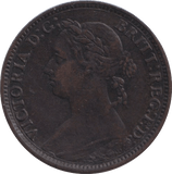 1881 FARTHING ( GVF ) - FARTHING - Cambridgeshire Coins