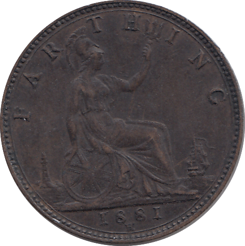1881 FARTHING ( UNC ) - FARTHING - Cambridgeshire Coins
