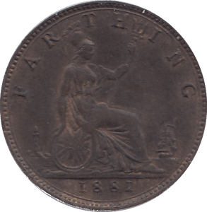 1881 FARTHING ( UNC ) - FARTHING - Cambridgeshire Coins