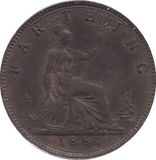 1881 FARTHING ( UNC ) - FARTHING - Cambridgeshire Coins