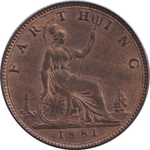 1881 FARTHING ( UNC ) - FARTHING - Cambridgeshire Coins