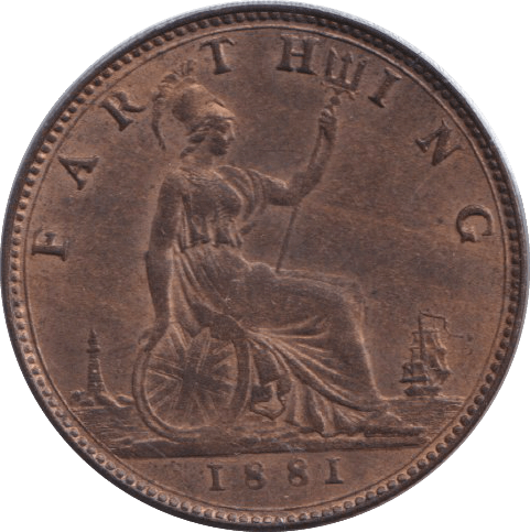 1881 FARTHING ( UNC ) - FARTHING - Cambridgeshire Coins