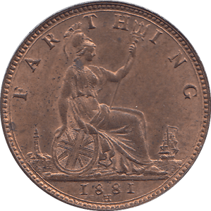1881 FARTHING ( UNC ) - WORLD COINS - Cambridgeshire Coins