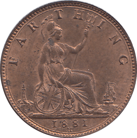 1881 FARTHING ( UNC ) - WORLD COINS - Cambridgeshire Coins