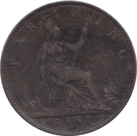 1881 FARTHING ( VF ) - Farthing - Cambridgeshire Coins