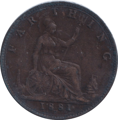 1881 FARTHING ( VF ) - Farthing - Cambridgeshire Coins