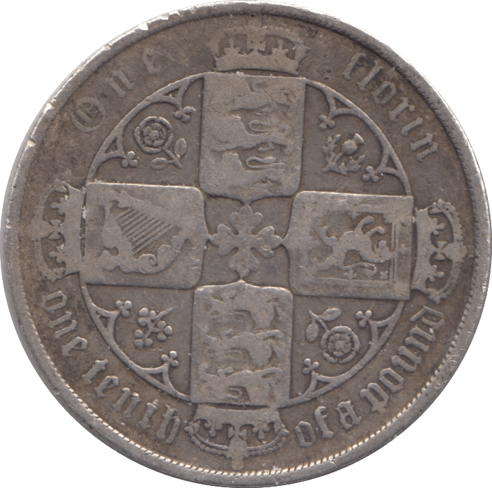 1881 FLORIN ( FINE ) - FLORIN - Cambridgeshire Coins