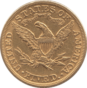1881 GOLD FIVE DOLLARS USA - Gold World Coins - Cambridgeshire Coins