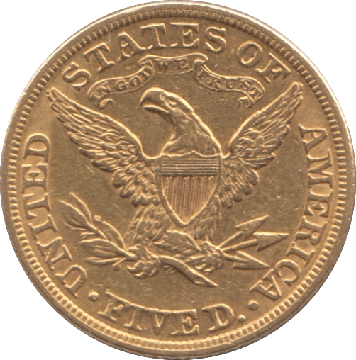1881 GOLD FIVE DOLLARS USA - Gold World Coins - Cambridgeshire Coins