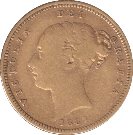 1881 GOLD HALF SOVEREIGN ( FINE ) - HALF SOVEREIGN - Cambridgeshire Coins