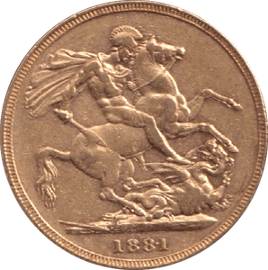 1881 GOLD SOVEREIGN ( EF ) MELBOURNE MINT - SOVEREIGN - Cambridgeshire Coins