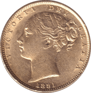 1881 GOLD SOVEREIGN ( EF ) - SOVEREIGN - Cambridgeshire Coins