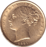 1881 GOLD SOVEREIGN ( EF ) - SOVEREIGN - Cambridgeshire Coins