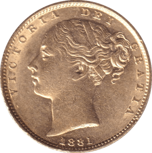 1881 GOLD SOVEREIGN ( EF ) - SOVEREIGN - Cambridgeshire Coins