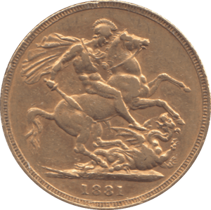 1881 GOLD SOVEREIGN ( GVF ) MELBOURNE MINT - SOVEREIGN - Cambridgeshire Coins