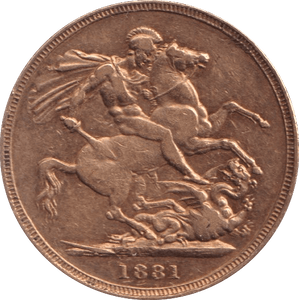 1881 GOLD SOVEREIGN ( VF ) MELBOURNE MINT - SOVEREIGN - Cambridgeshire Coins