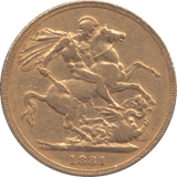 1881 GOLD SOVEREIGN ( VF ) SYDNEY MINT - SOVEREIGN - Cambridgeshire Coins