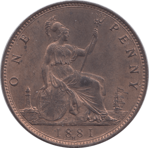 1881 H PENNY ( UNC ) - Penny - Cambridgeshire Coins