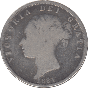 1881 HALFCROWN ( F ) - HALFCROWN - Cambridgeshire Coins