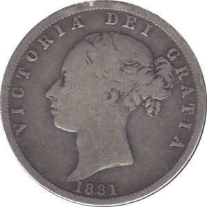 1881 HALFCROWN ( F ) - HALFCROWN - Cambridgeshire Coins
