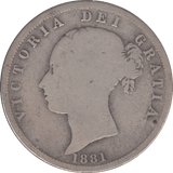 1881 HALFCROWN ( FAIR ) - Halfcrown - Cambridgeshire Coins