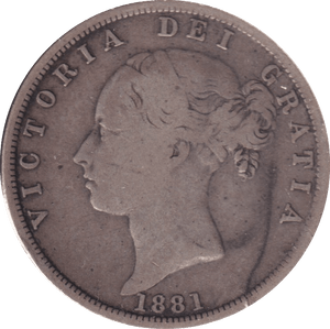 1881 HALFCROWN ( FINE ) - Halfcrown - Cambridgeshire Coins