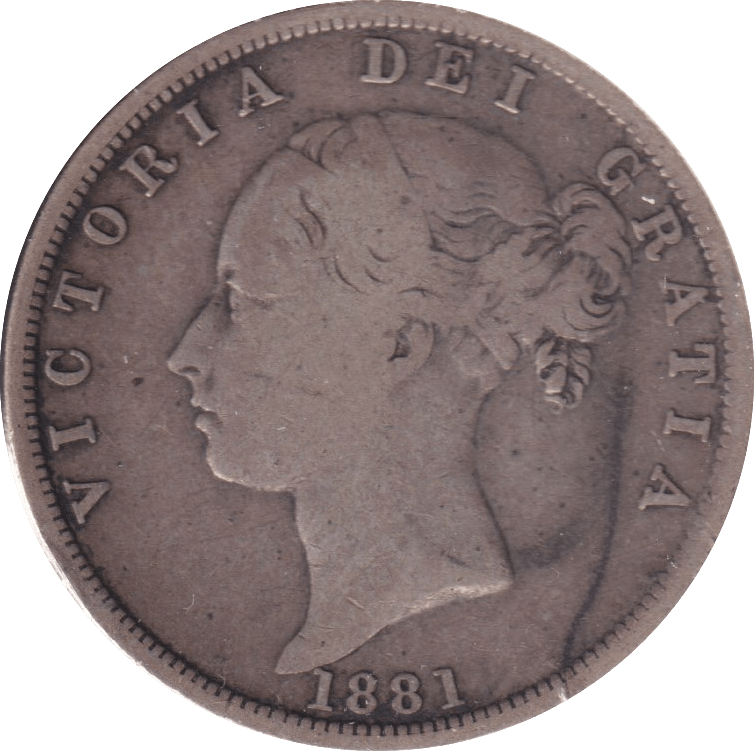 1881 HALFCROWN ( FINE ) - Halfcrown - Cambridgeshire Coins