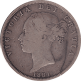 1881 HALFCROWN ( FINE ) - Halfcrown - Cambridgeshire Coins