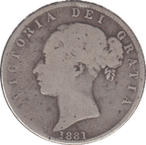 1881 HALFCROWN ( FINE ) - HALFCROWN - Cambridgeshire Coins