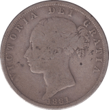 1881 HALFCROWN ( FINE ) - HALFCROWN - Cambridgeshire Coins