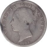 1881 HALFCROWN ( NF ) - HALFCROWN - Cambridgeshire Coins